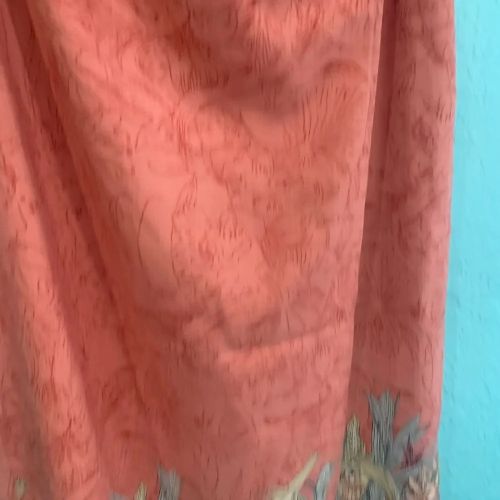 Tommy Bahama Coral Floral Sarong skirt maxi Hawaii beach resort silk M vacay